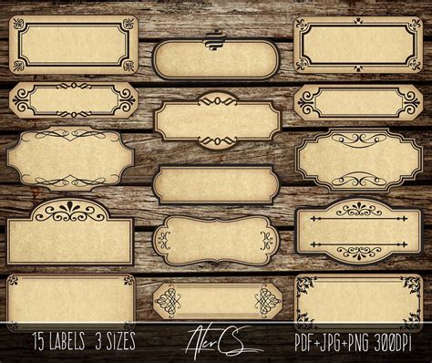 Template Free Printable Blank Apothecary Labels